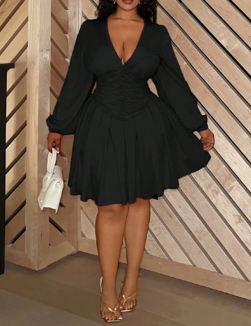 Rochie scurta SHEIN CURVE, negru