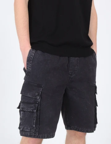 Pantaloni scurti Zara, negru Negru