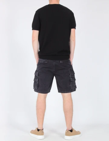 Pantaloni scurti Zara, negru Negru