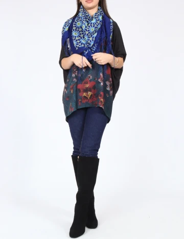 Esarfa Bershka, albastru Albastru