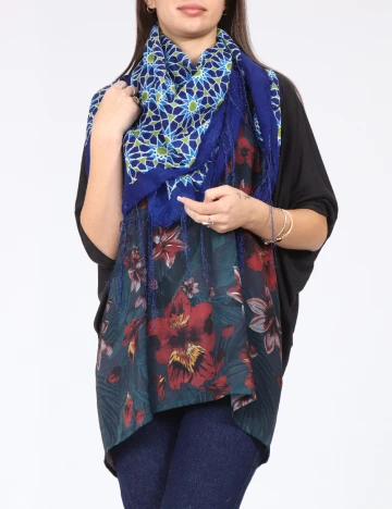 Esarfa Bershka, albastru Albastru