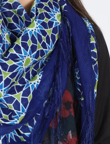 Esarfa Bershka, albastru Albastru