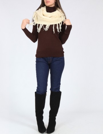 Fular Circular Bershka, ecru