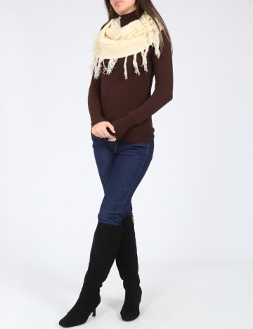 Fular Circular Bershka, ecru