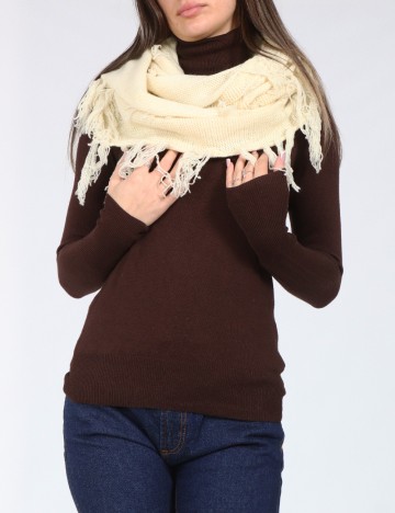 
						Fular Circular Bershka, ecru