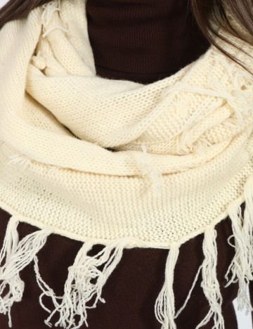 Fular Circular Bershka, ecru