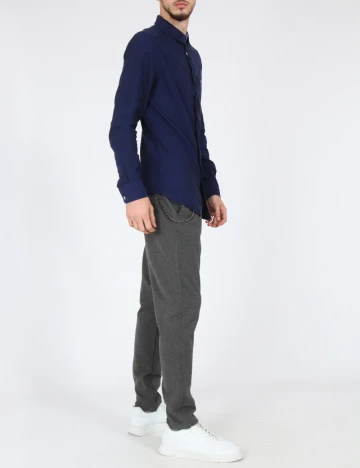 Camasa Bershka, bleumarin Albastru