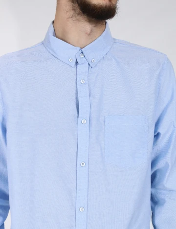 Camasa Bershka, albastru Albastru