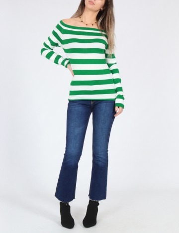 Bluza Zara, alb/verde