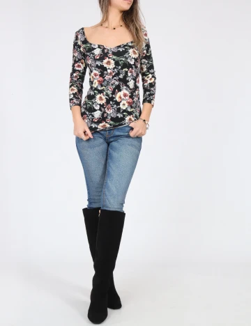 Bluza Bershka, floral print Floral print