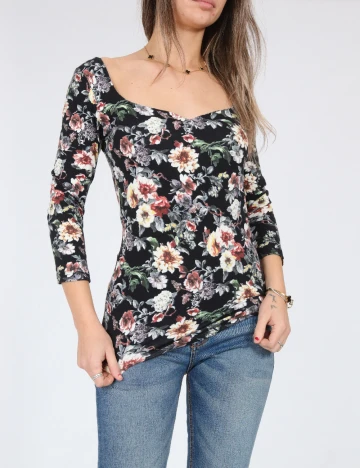Bluza Bershka, floral print Floral print