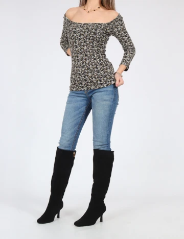 Bluza Bershka, negru Negru