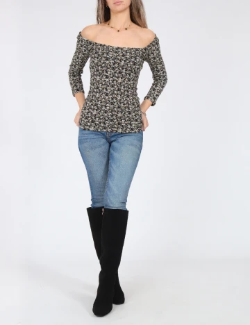 Bluza Bershka, negru Negru