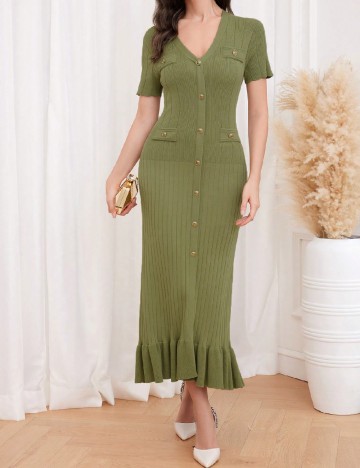 
						Rochie medie SHEIN, verde