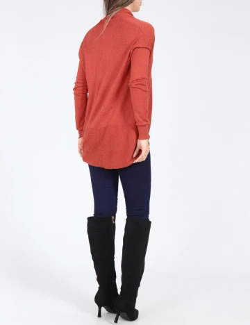 Cardigan Bershka, caramiziu Rosu