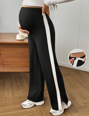 
						Pantaloni SHEIN Maternity, negru/alb