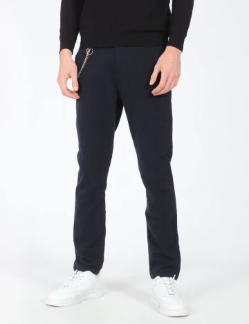 Pantaloni Zara, bleumarin Albastru