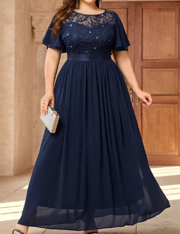 Rochie lunga SHEIN CURVE, albastru