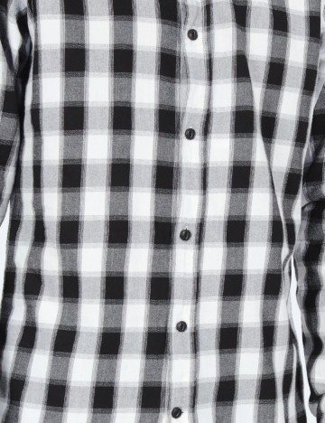 Camasa Pull&Bear, alb/negru