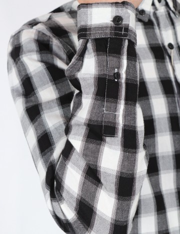 Camasa Pull&Bear, alb/negru