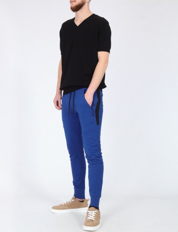Pantaloni Pull&Bear, albastru