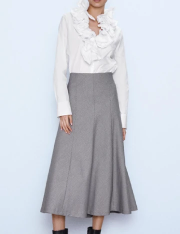 Fusta Zara, alb/negru