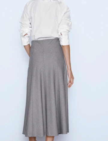 Fusta Zara, alb/negru