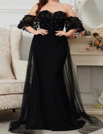 Rochie lunga SHEIN CURVE, negru