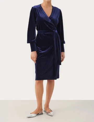 Rochie medie Part Two, bleumarin Albastru
