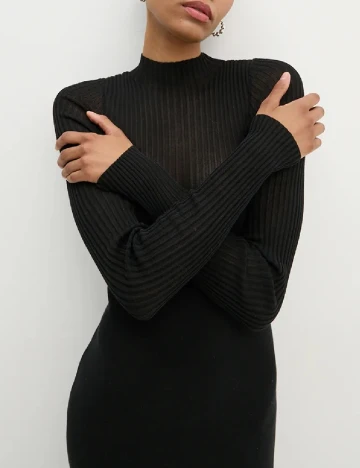 Rochie lunga Gestuz, negru Negru