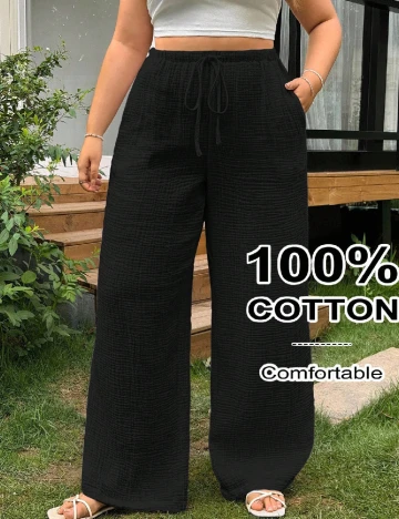 Pantaloni SHEIN CURVE, negru