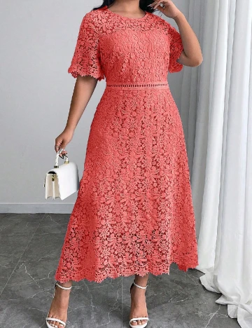 Rochie lunga SHEIN CURVE, roz