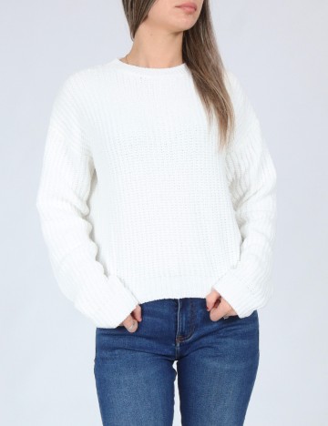 
						Pulover Bershka, alb