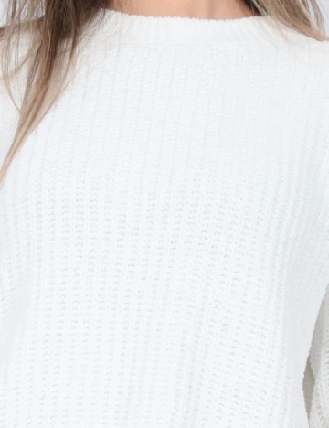 Pulover Bershka, alb Alb