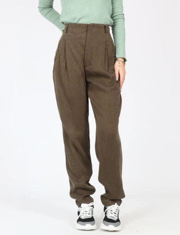 Pantaloni Zara, kaki Verde
