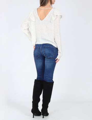 Bluza Pull&Bear, alb/negru