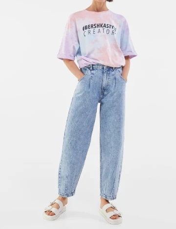 Blugi Bershka, bleu Albastru