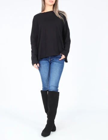 Bluza Oversize Pull&Bear, negru Negru