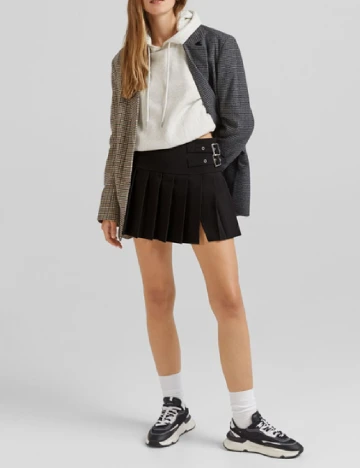 Fusta Bershka, negru Negru