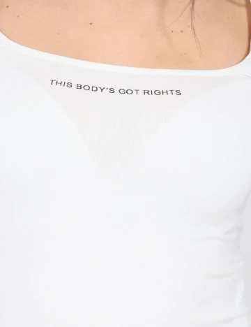 Body Bershka, alb Alb