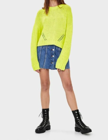 Bluza Oversize Bershka, verde Verde