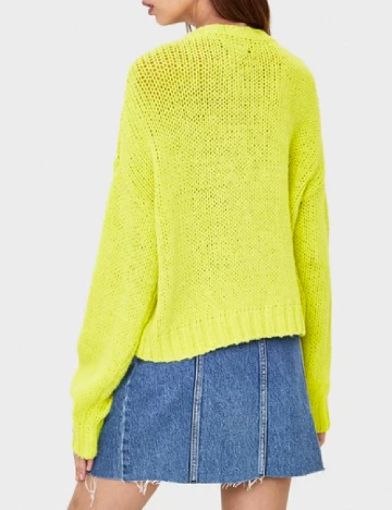 Bluza Oversize Bershka, verde Verde