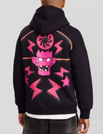 Hanorac Bershka, negru Negru