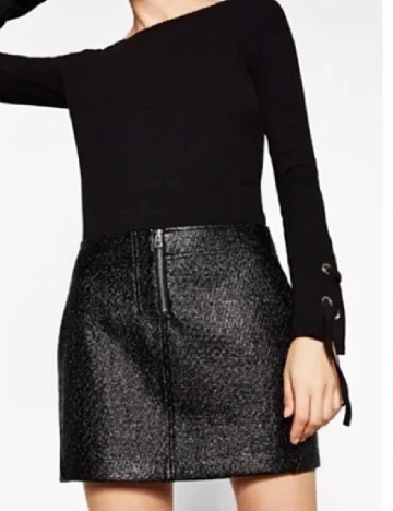 Fusta Zara, negru Negru