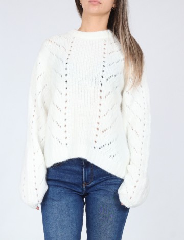 
						Pulover Bershka, alb