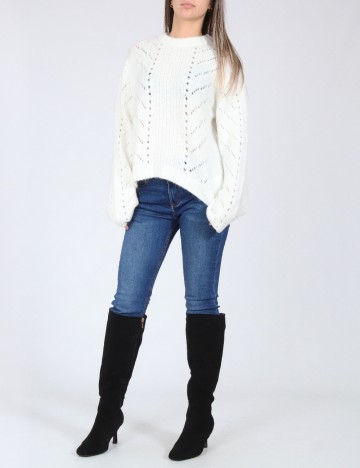 Pulover Bershka, alb