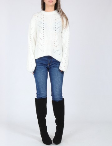 Pulover Bershka, alb