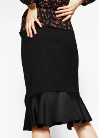 Fusta Zara, negru Negru