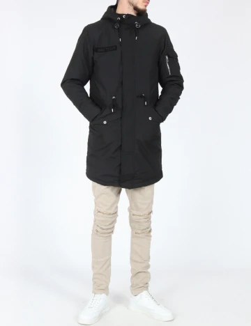 Geaca Pull&Bear, negru Negru