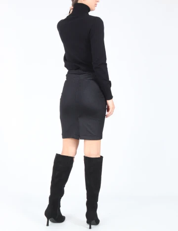 Fusta Bershka, negru Negru